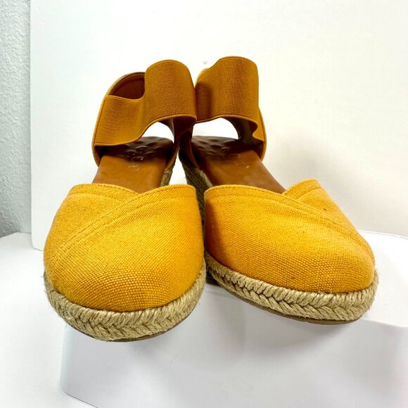 Mr. Cat Mustard Espadrille Wedge Sandals | Women’s Size 6 | Closed Toe + Cushion - Picture 7 of 13